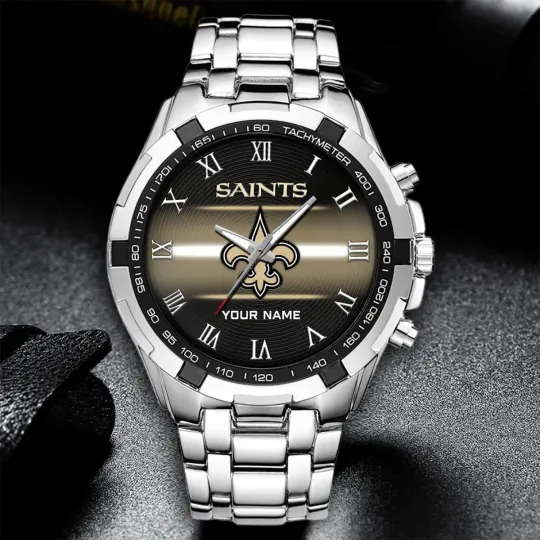 Discover Personalized New Orleans Football Saintss Team Alloy Men Quartz Watch Gift