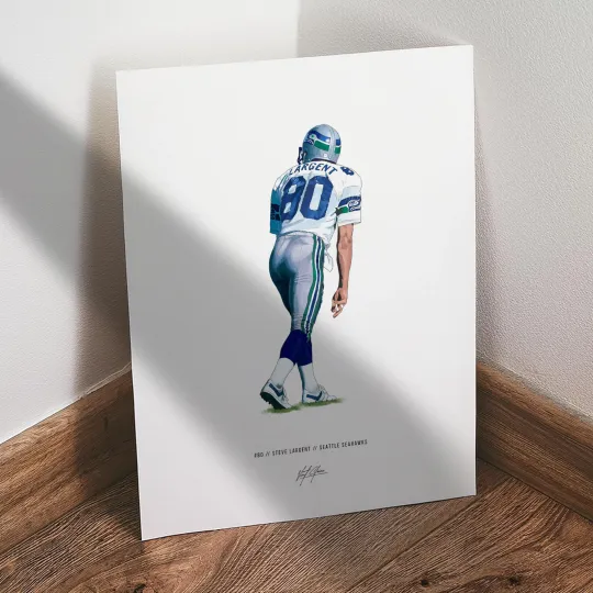 Discover Steve Largent Poster Seattle Seahawks Football
