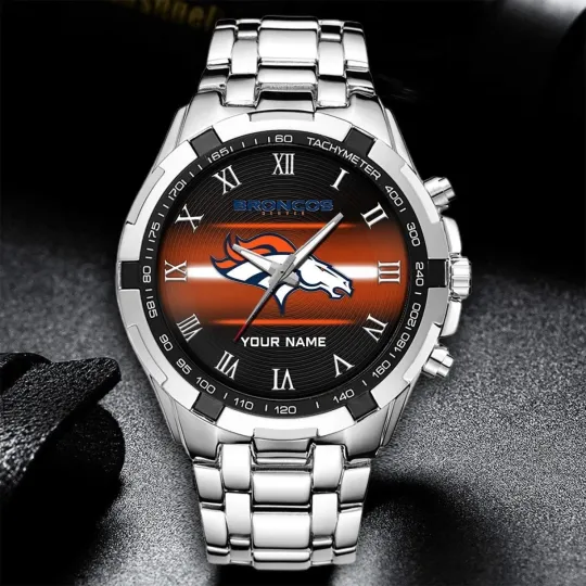 Discover Personalized Denver Football Broncoss Team Alloy Men Quartz Watch Gift For Him