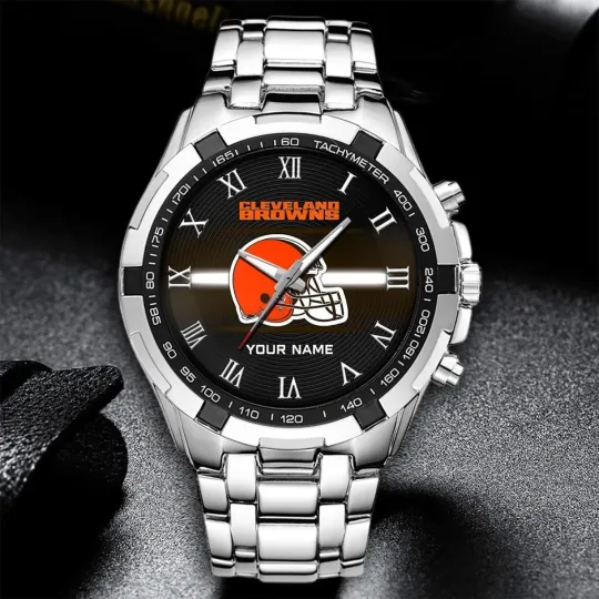 Discover Personalized Cleveland Football Brownss Team Alloy Men Quartz Watch Gift For Him