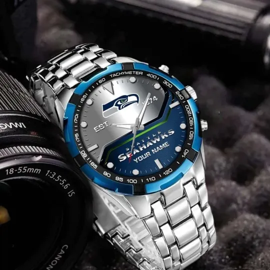 Discover Personalized Seattle Football Seahawkss Team Alloy Men Quartz Watch Gift For Him