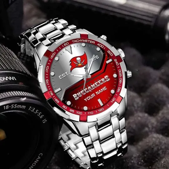 Discover Personalized Tampa Bay Football Buccaneerss Team Alloy Men Quartz Watch Gift