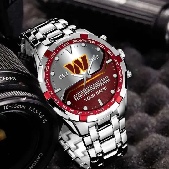 Discover Personalized Washington Football Commanderss Team Alloy Men Quartz Watch Gift