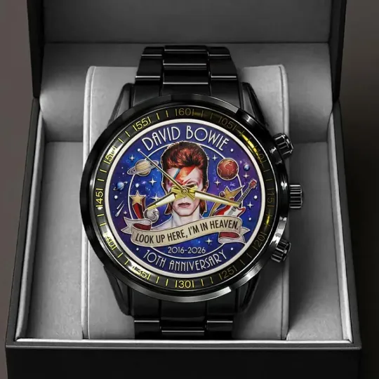Discover David Bowie Black Stainless Steel Watch