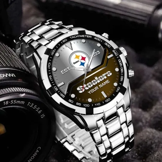 Personalized Pittsburgh Football Steelerss Team Alloy Men Quartz Watch Gift