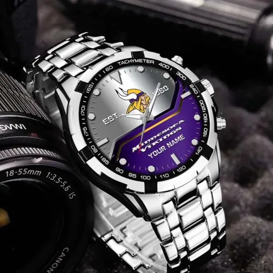 Discover Personalized Minnesota Football Vikingss Team Alloy Men Quartz Watch Gift