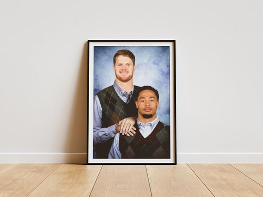 Discover Sam Darnold Jaxon Smith-Njigba Step Brothers Poster, Seahawks Football Print, Funny Sports Wall Art, JSN Darnold Seattle Football Fan Gift