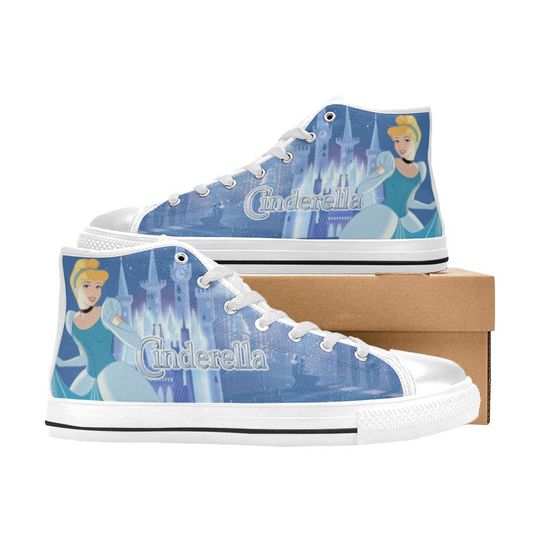 Discover Cinde High Top Shoes Custom Canvas Sneakers for Kids or Adults