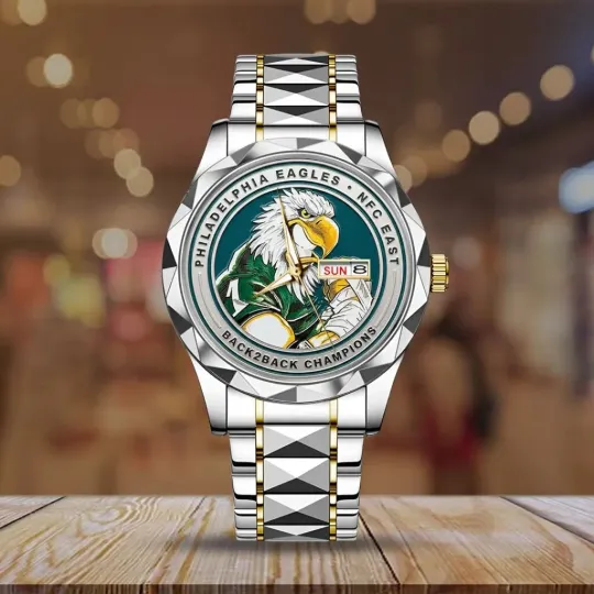 Discover Eagles 2025 East Division Champions Alloy Luxury Quartz Watch