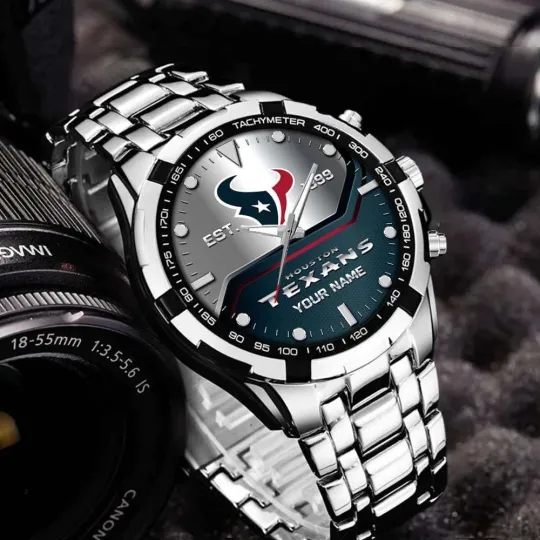 Discover Personalized Houston Football Texanss Team Alloy Men Quartz Watch Gift For Him