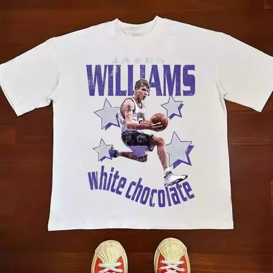 Discover White Chocolate Jason Williams American Basketball Round Collar Pure Cotton Long and Short Sleeve T-shirt