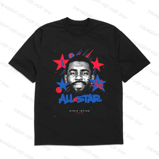 2025 Grams Cotton Kyrie Irving Sports T-shirt Uncle Drew Hip Hop Men's Women's Short-Sleeved Tops ins y2k hot sell new brand