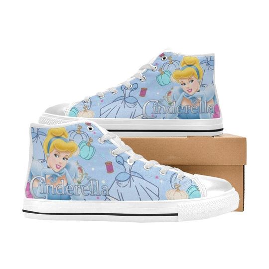 Discover Cinde High Top Shoes Custom Canvas Sneakers Unisex for Kids or Adults