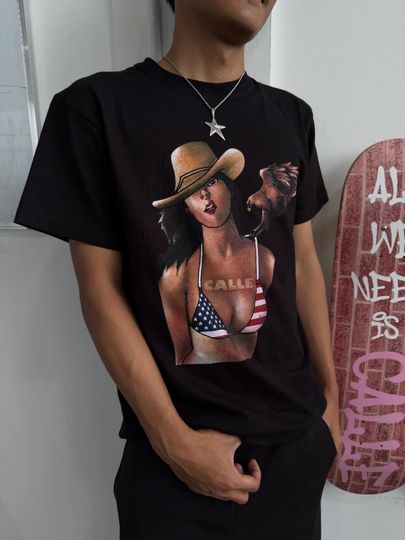 New Trendy Brand Retro Street Tops Hip-hop Harajuku Y2k Oversized Short-sleeved High Street Punk Loose Round Neck T-shirt Men