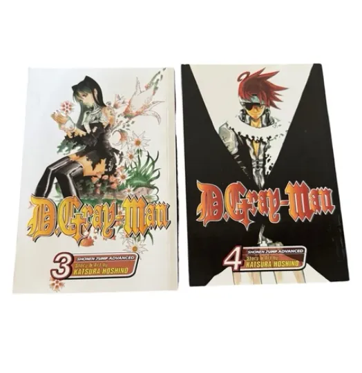Discover D. Gray-Man -Katsura Hoshino Lot of 2 PB (vol. 3 And 4) -Manga Comic Anime
