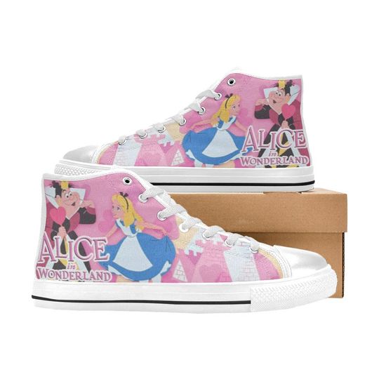 Alice In Wonderland High Top Shoes Sneakers for Men and Women