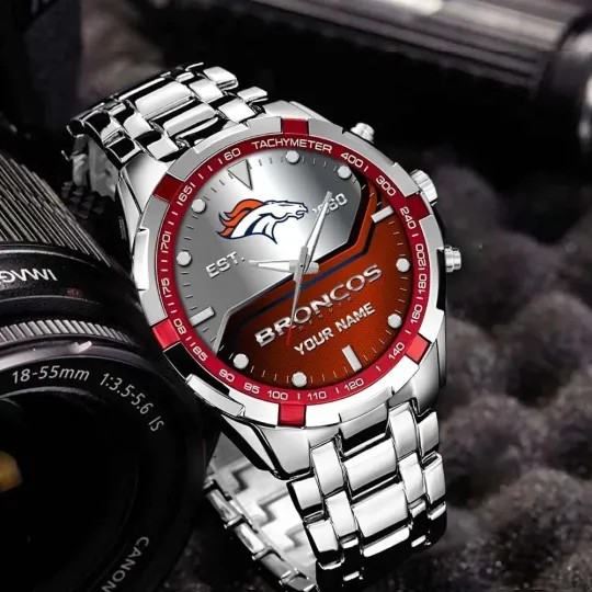 Discover Personalized Denver Football Broncoss Team Alloy Men Quartz Watch Gift For Him