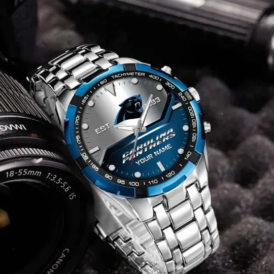 Discover Personalized Carolina Football Pantherss Team Alloy Men Quartz Watch Gift