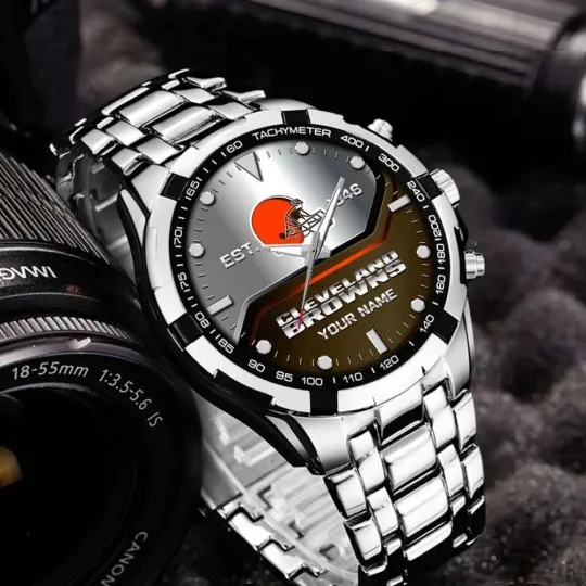 Discover Personalized Cleveland Football Brownss Team Alloy Men Quartz Watch Gift For Him