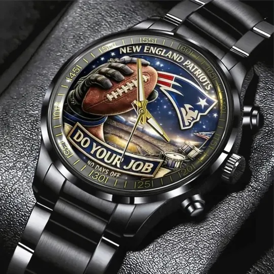 Discover Patriots Black Stainless Steel Watch