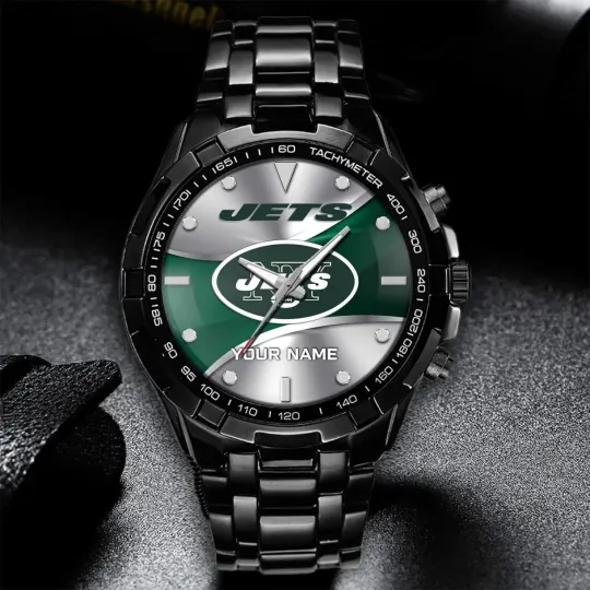 Discover Personalized New York Football Jetss Team Alloy Men Quartz Watch Gift For Him