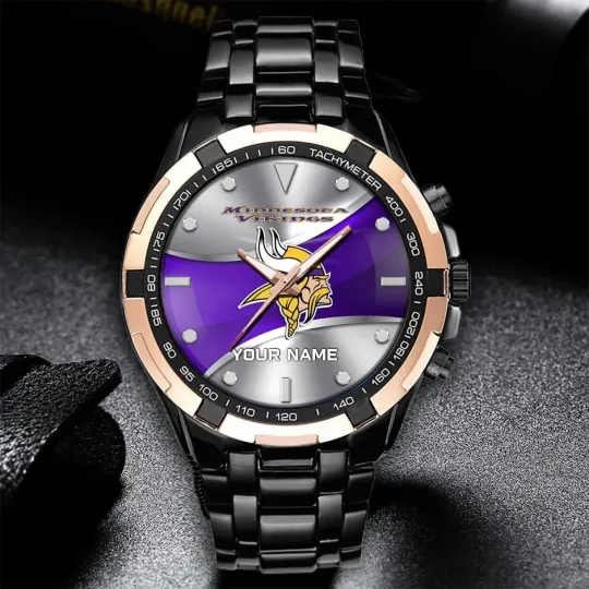 Discover Personalized Minnesota Football Vikingss Team Alloy Men Quartz Watch Gift