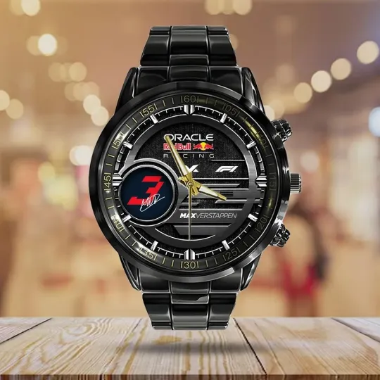 Discover Max Ver stappen Black Stainless Steel Watch