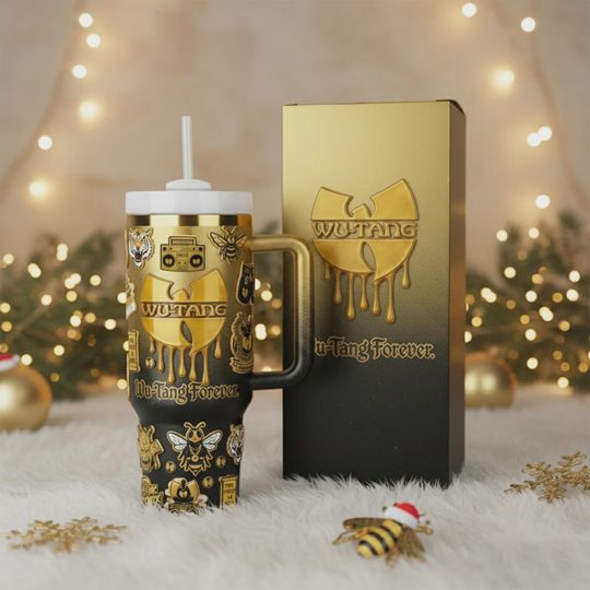 Discover Gold Black Hip Hop Legend Insulated Cup 40oz Travel Mug Rap Music Fan