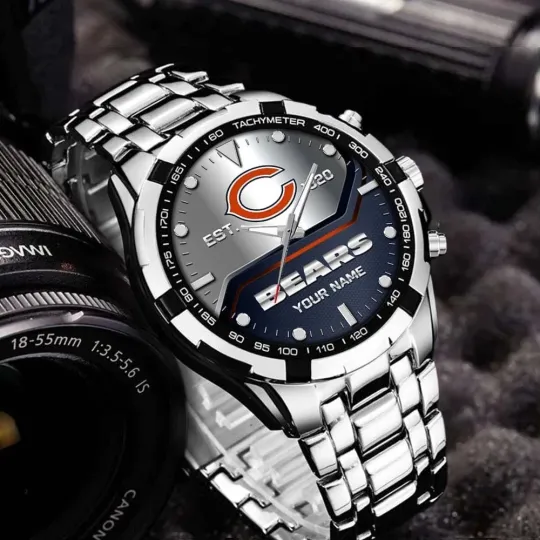 Discover Personalized Chicago Football Bearss Team Alloy Men Quartz Watch Gift For Him