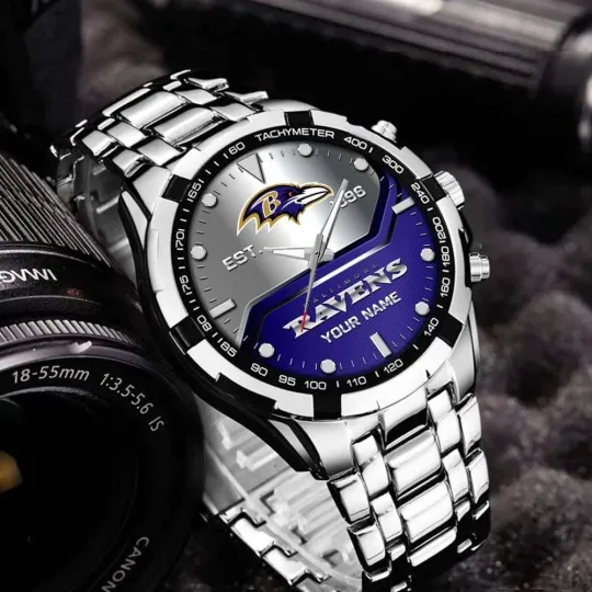 Discover Personalized Baltimore Football Ravenss Team Alloy Men Quartz Watch Gift For Him