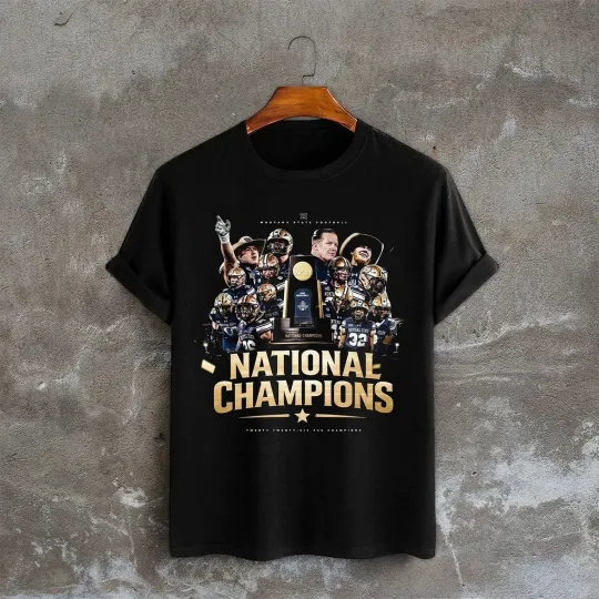 Discover Montana State Bobcats Football 2025 FCS National Champions T-Shirt
