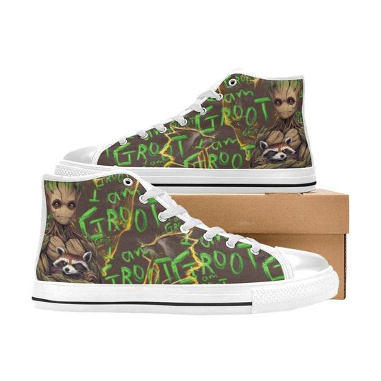 Guardians of the Galaxy Groot High Top Shoes Sneakers for Men and Women