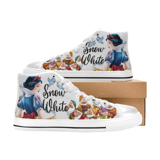 Snow White High Top Shoes Sneakers for Men and Women