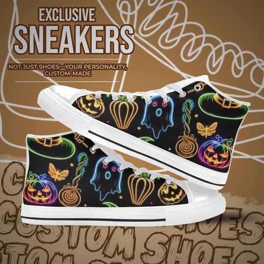 Discover Ghost Halloween High Top Shoes Sneakers for Men and Women