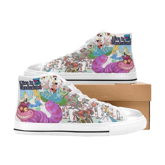 Alice In Wonderland High Top Shoes Sneakers for Men and Women