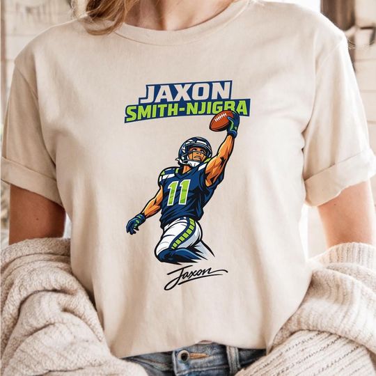 Discover Jaxon Smith-Njigba Shirt, Football Fan Graphic T-Shirt, JSN Football Tee, Gift for Football Fans