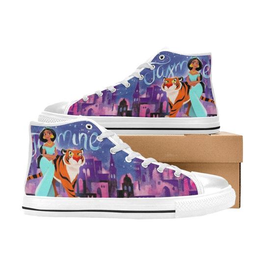 Discover Aladdin Jasmine High Top Shoes Sneakers for Men and Women