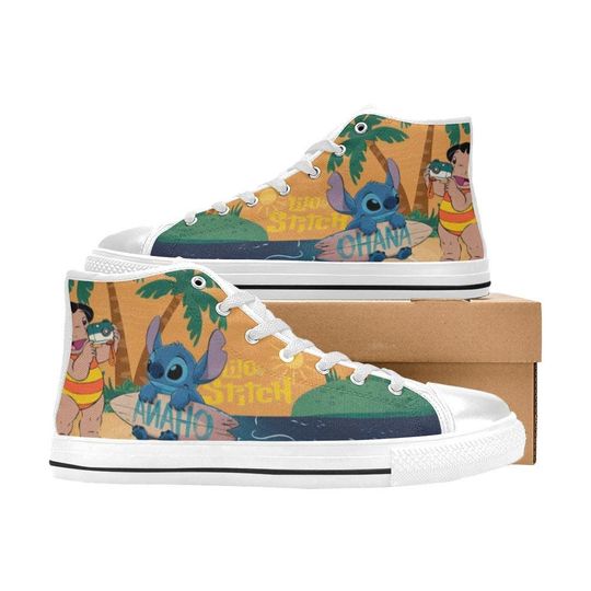 Lilo & Stitch High Top Shoes Sneakers for Men and Women