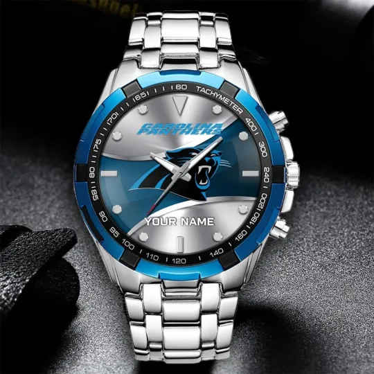 Discover Personalized Carolina Football Pantherss Team Alloy Men Quartz Watch Gift