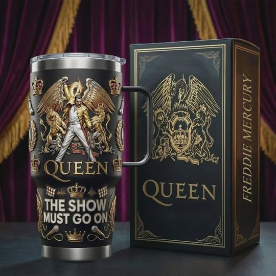 Discover Rock Legend Royalty Insulated Cup 40oz Mug with Handle Classic Music Fan Gift