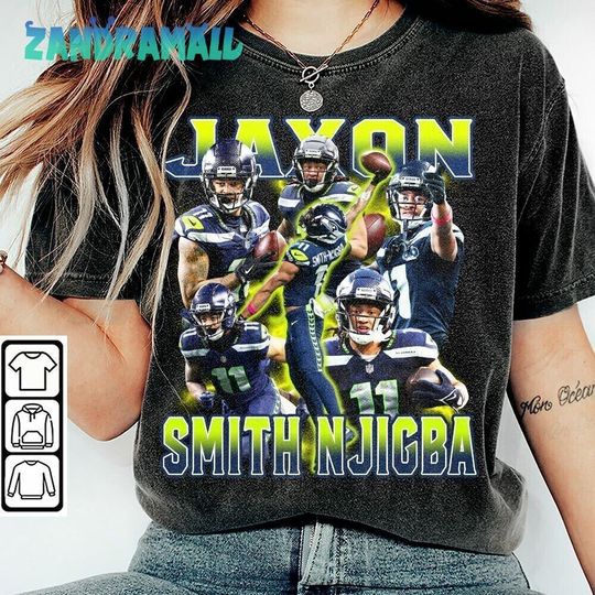 Discover Jaxon Smith Njigba Vintage 90s Shirt Football Fan Unisex