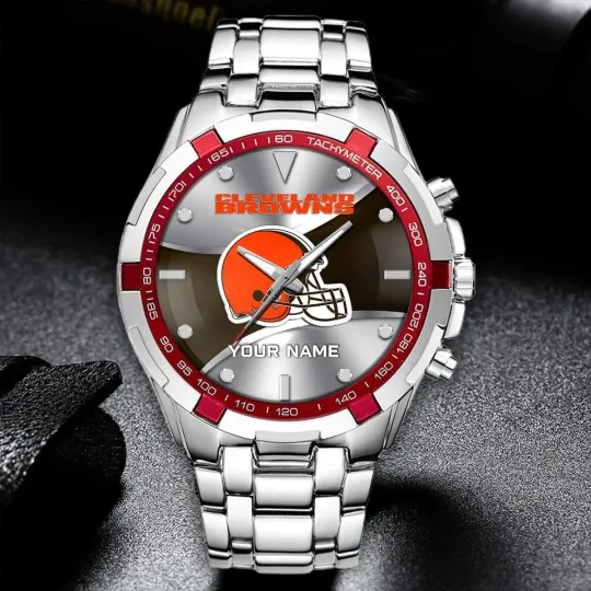 Discover Personalized Cleveland Football Brownss Team Alloy Men Quartz Watch Gift For Him