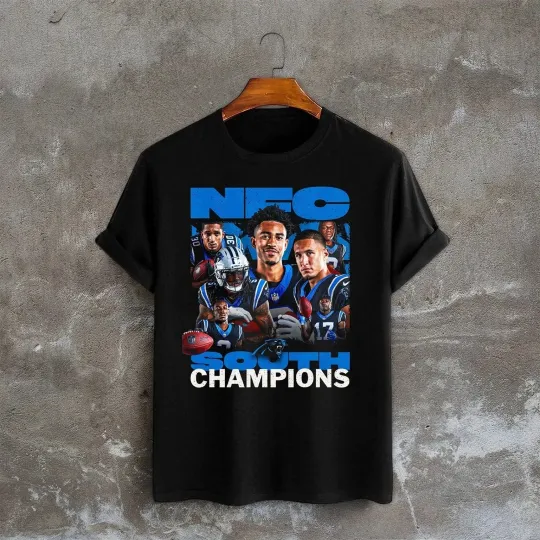 Carolina Panthers 2025 NFC South Division Champions T-Shirt