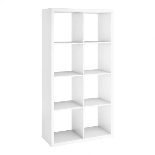 Discover Decorative Bookcase Open Back 8-Cube Storage Organizer, White (Used)