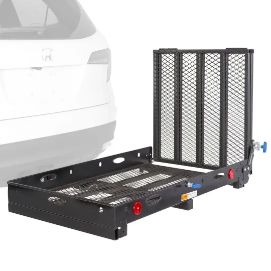 Discover Silver Spring 48"x28" Folding Wheelchair Carrier w/Ramp & Hitch Mount (Open Box)
