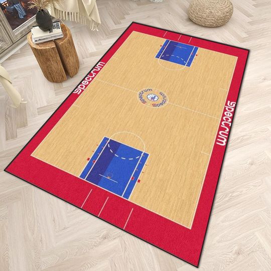 Discover Philadelphia 76ers Basketball Court Room Rug