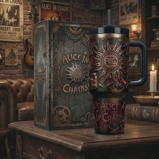 Discover Grunge Rock Sun Insulated Cup 40oz Travel Mug 90s Music Fan