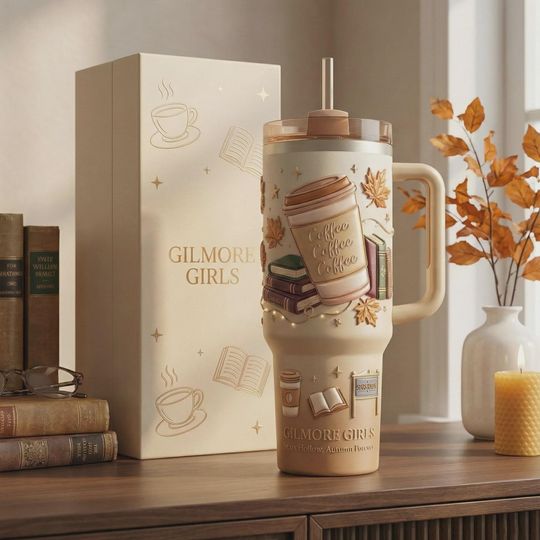 Autumn Stars Hollow Insulated Cup 40oz Travel Mug Fall Coffee Lover