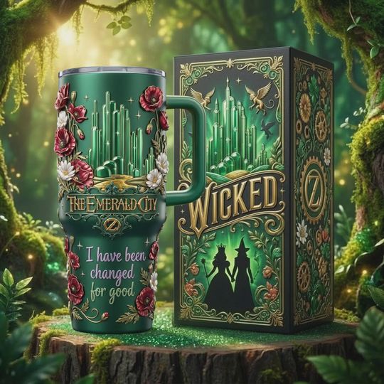 Discover Broadway Musical Green Insulated Cup 40oz Travel Mug Theatre Fan