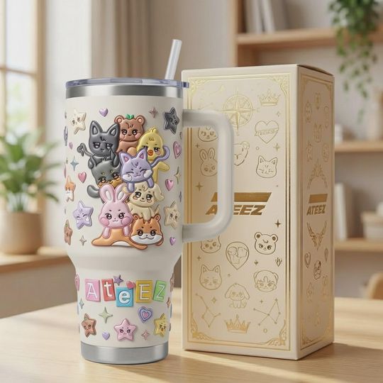 Discover Cute K-Pop Star Character Insulated Cup 40oz Travel Mug Fan Gift